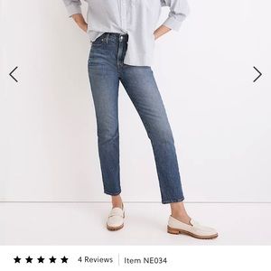 NWOT Madewell Petite Perfect Vintage Jean